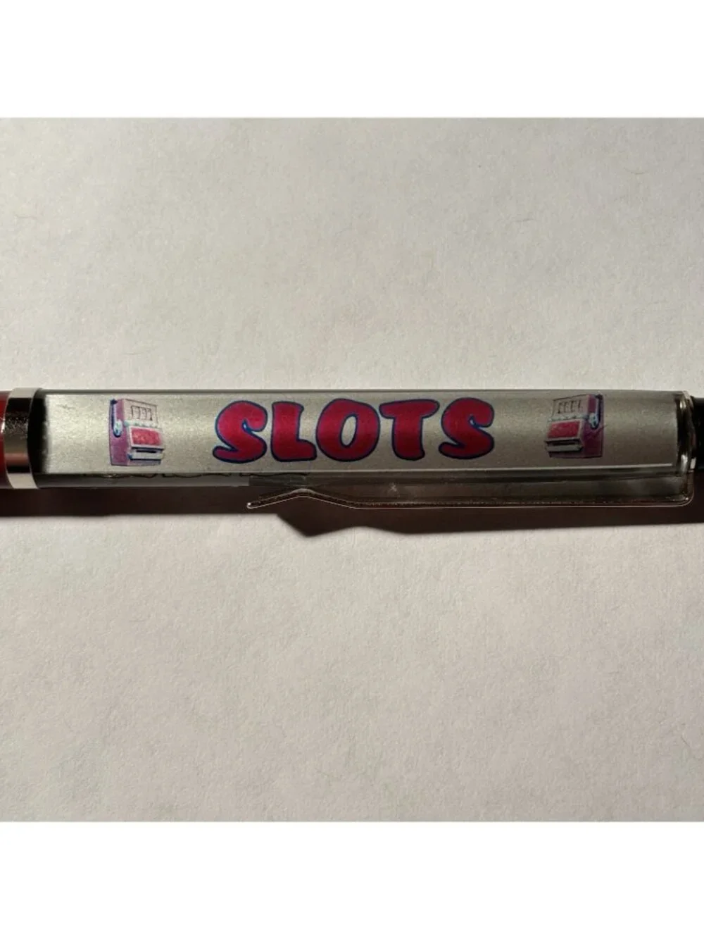 Las Vegas Slots Floaty Pen Gambling Games Triple 7 Chips Souvenir Promo Vintage